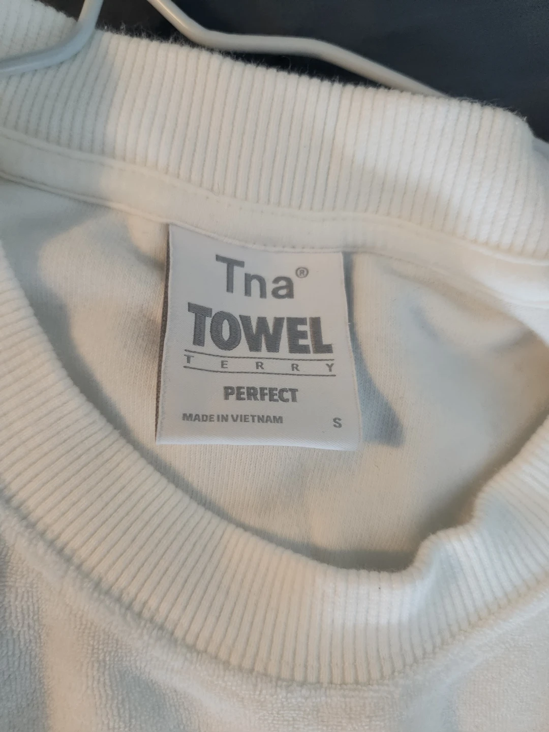Tna Towel Terry Sweatshirt - White - Size S