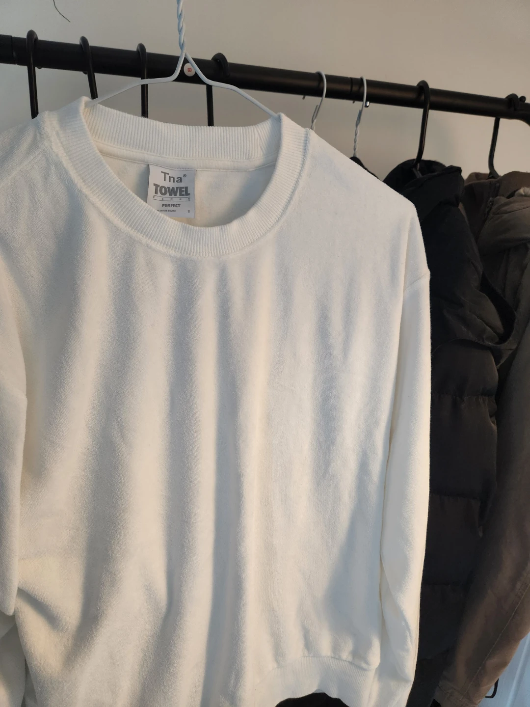 Tna Towel Terry Sweatshirt - White - Size S - photo 2