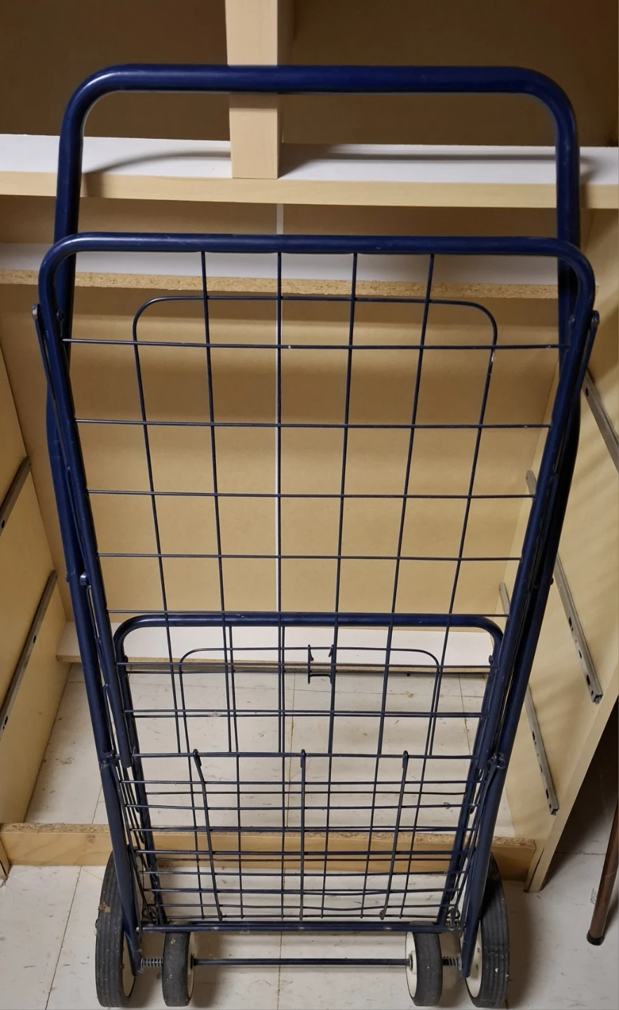 Blue Folding Shopping Cart - photo 3