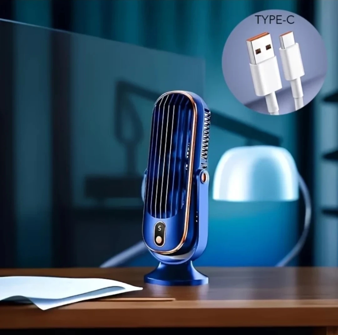 Portable Desktop Fan - Blue