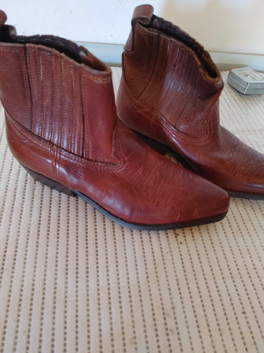 Brown Leather Ankle Boots - Size 37 - photo 2