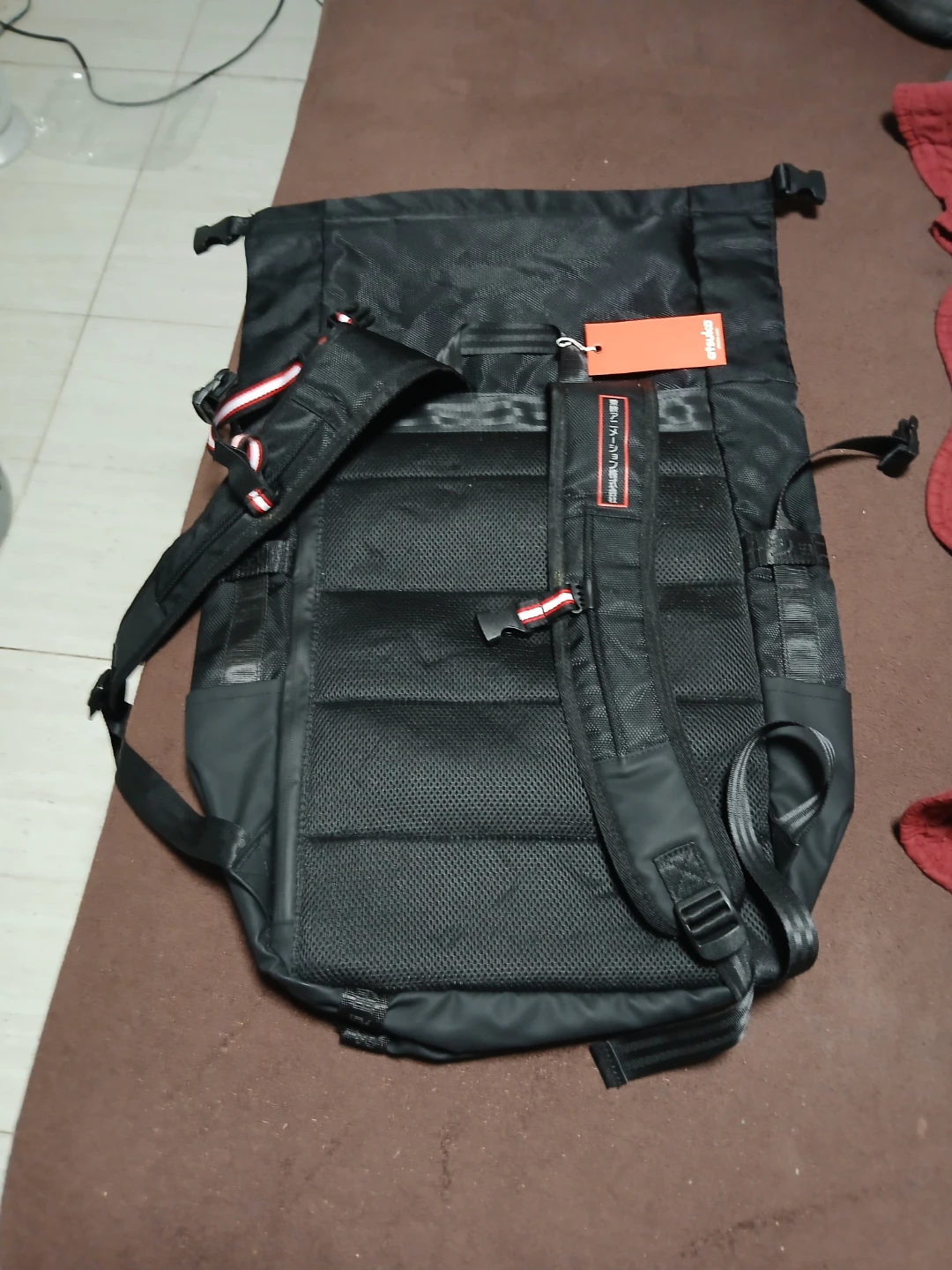 Black Roll-Top Backpack with Toei Animation Logo - photo 2