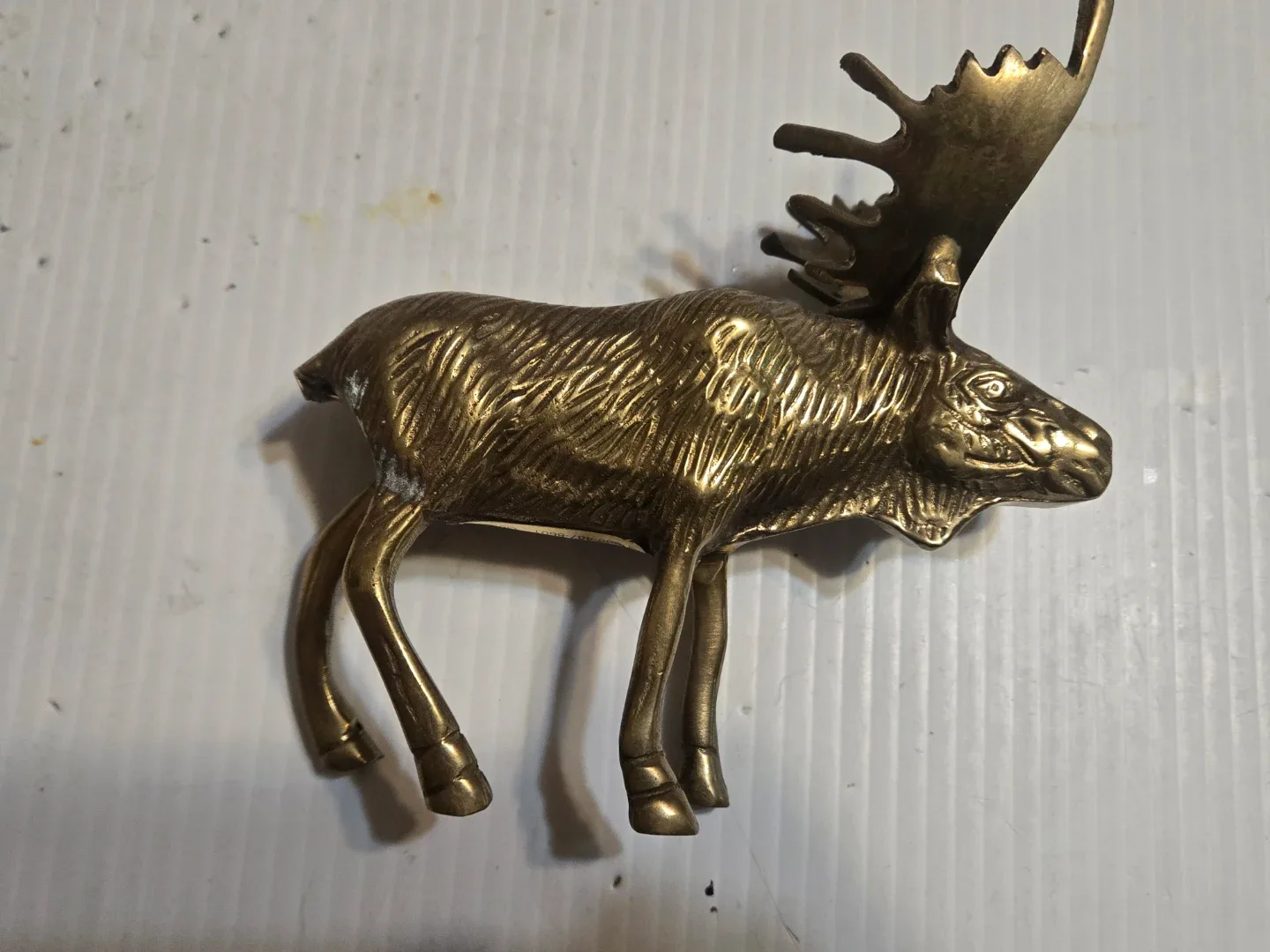 Solid Brass Moose Figurine