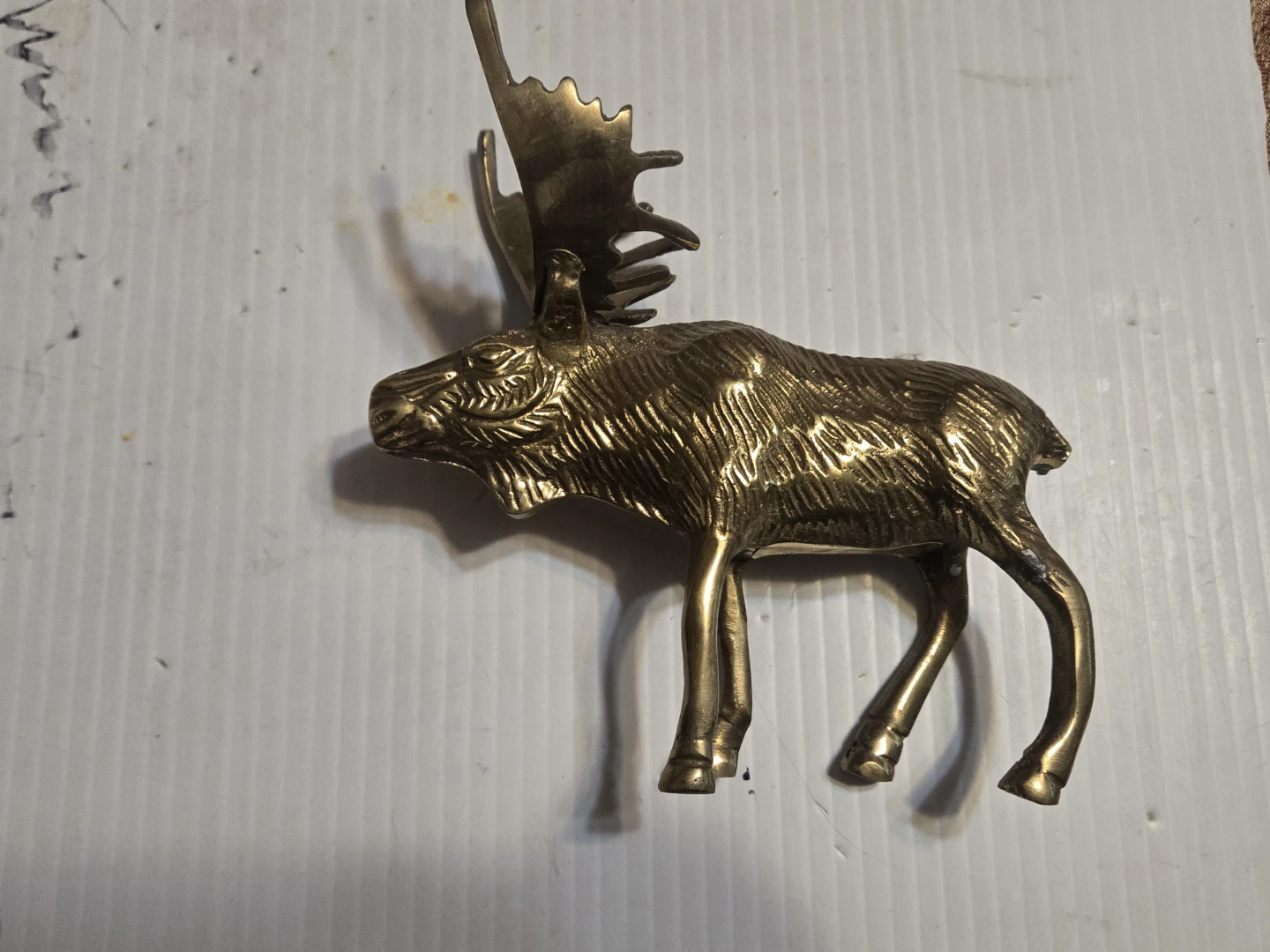 Solid Brass Moose Figurine - photo 2