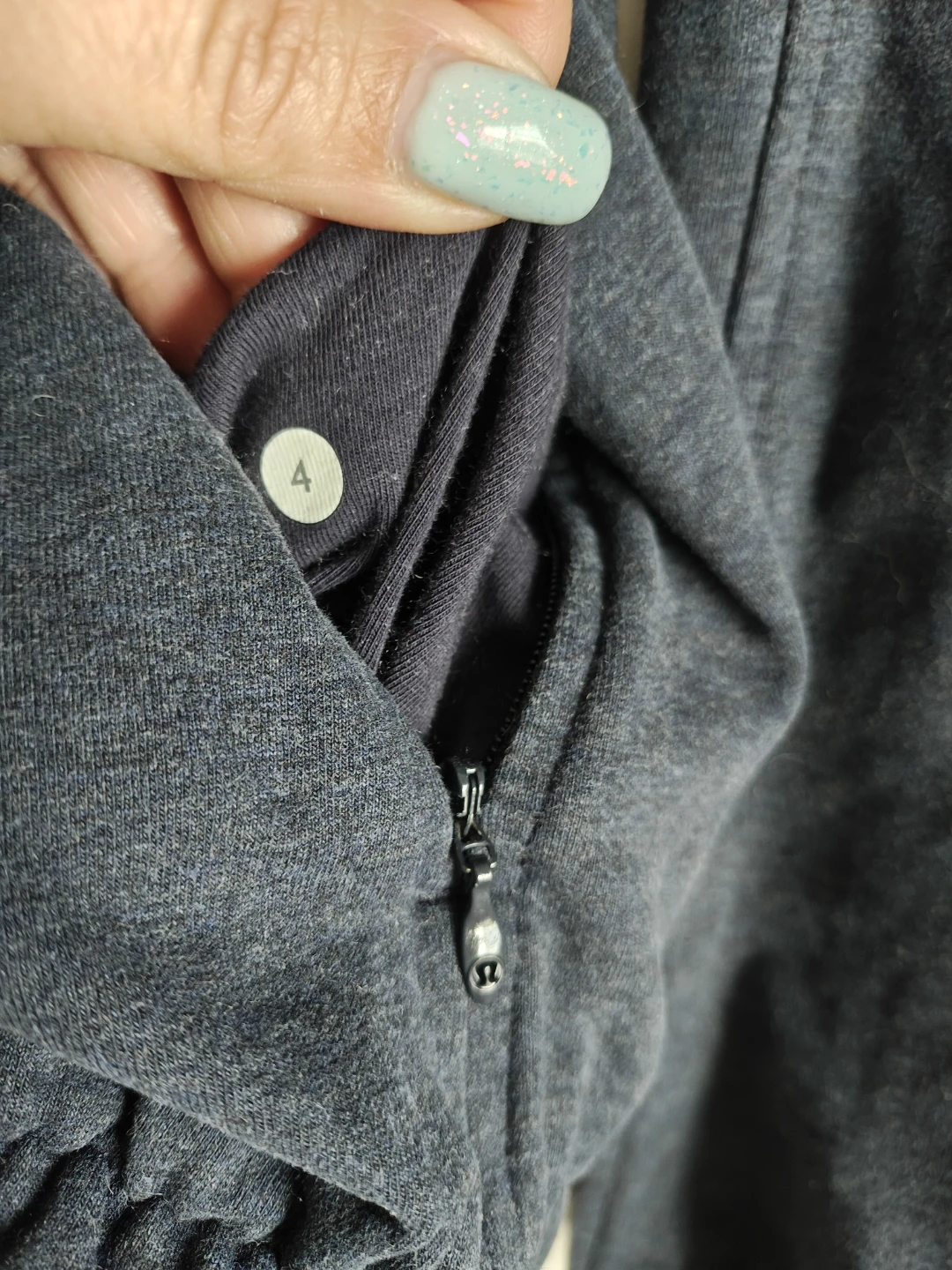 Lululemon Navy Blue Cowl Neck Pullover Hoodie Size 4 - photo 5