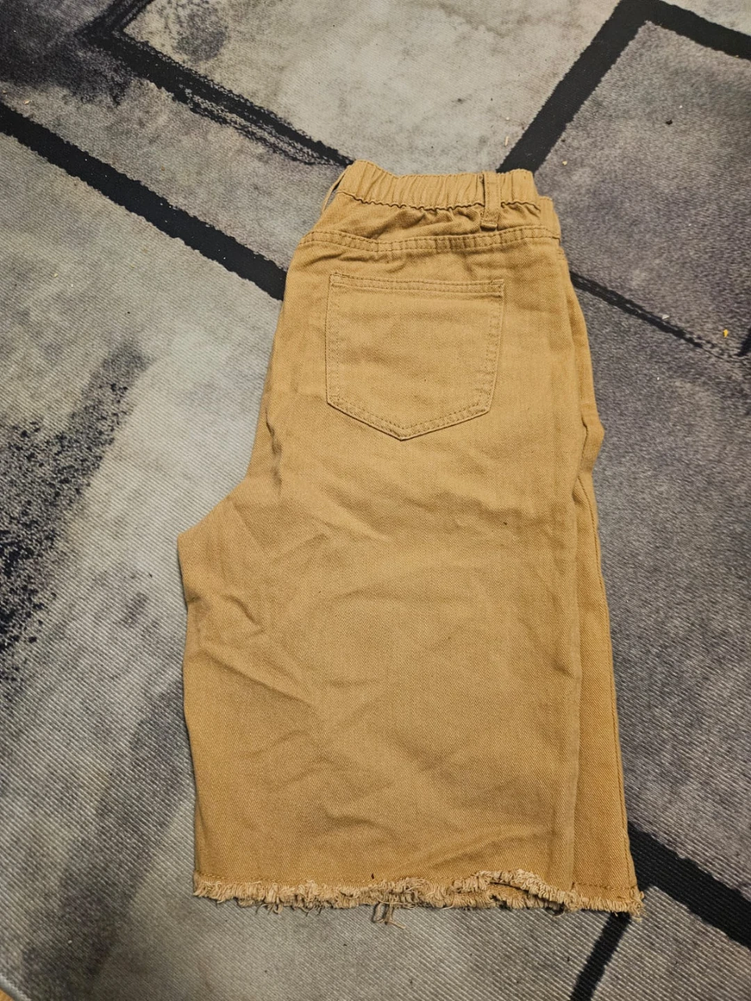 SHEIN Teen Brown Distressed Denim Shorts Size 15Y