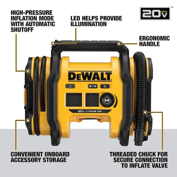 DeWalt 20V MAX Cordless/Corded Air Inflator DCC020IB - photo 4