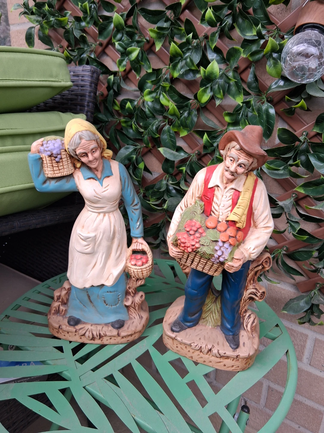 Vintage Farmer Man and Woman Figurines