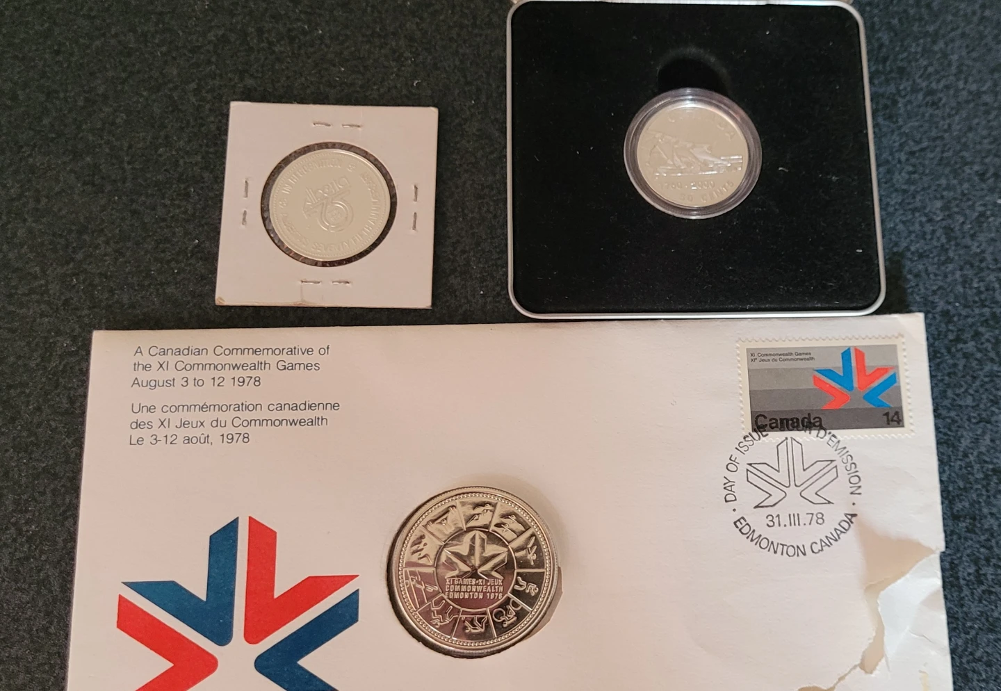 Curling silver coin, Edmonton games, alberta
