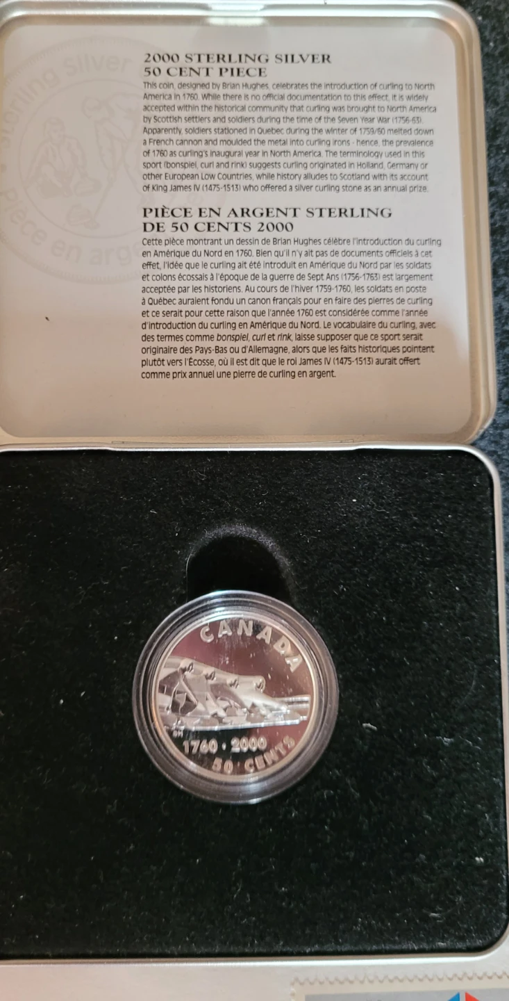 Curling silver coin, Edmonton games, alberta - photo 2
