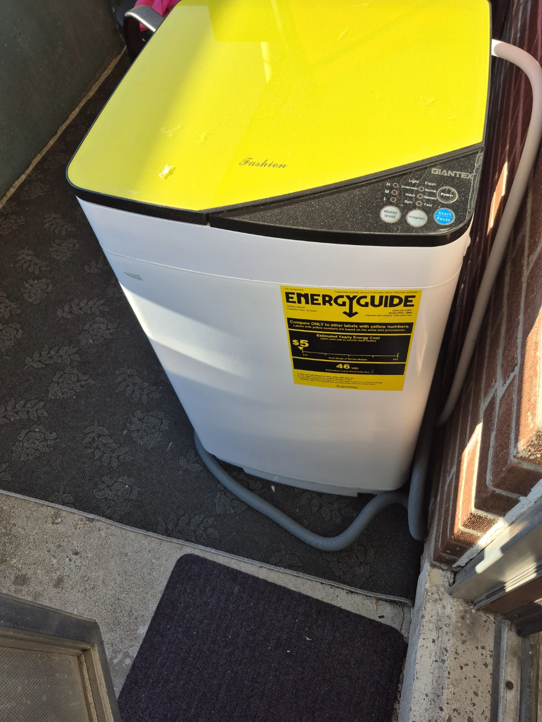 GIANTEX Compact Washing Machine - Yellow - photo 2