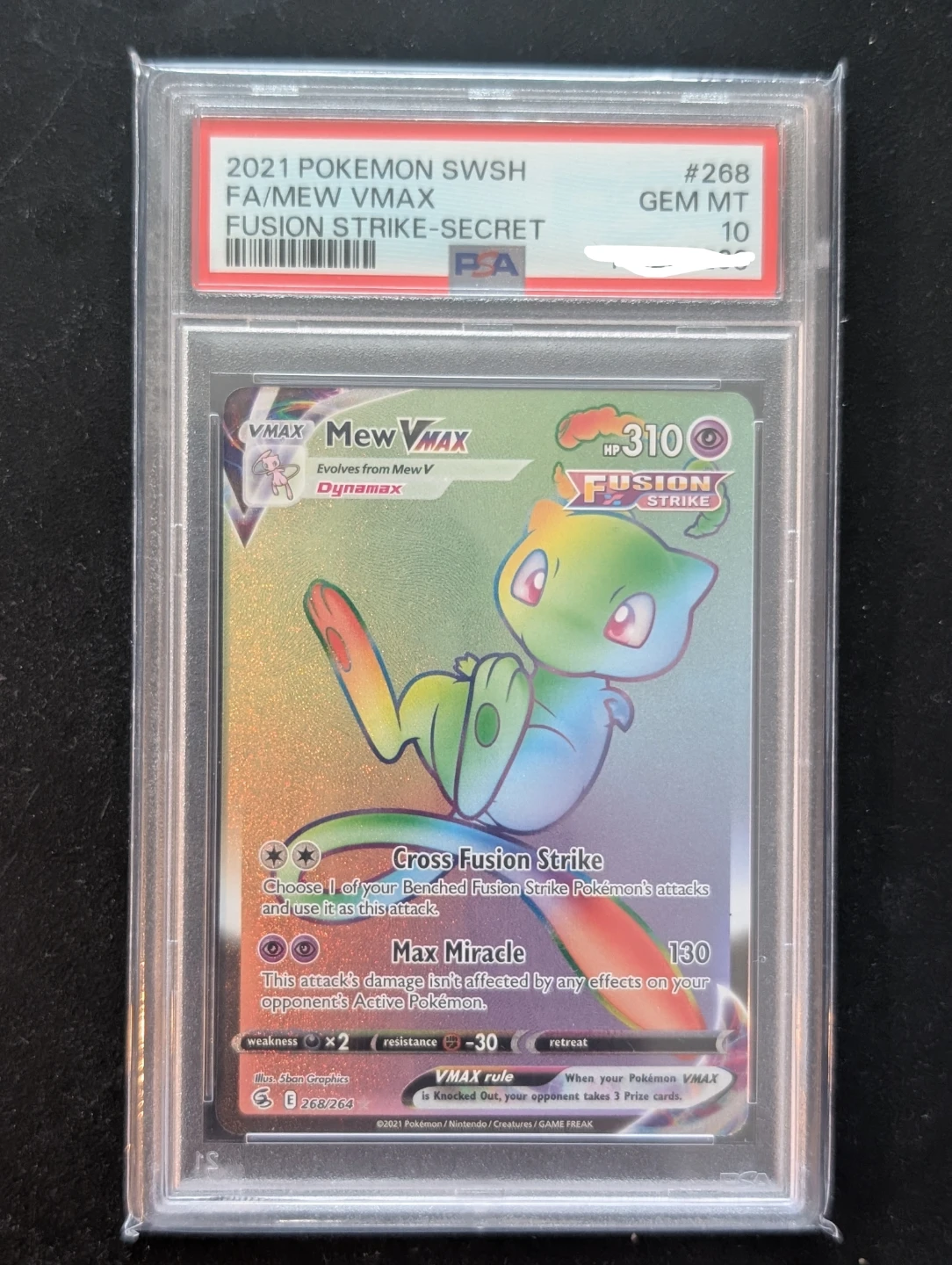 Mew VMAX Fusion Strike 268/264 PSA 10 - Pokemon
