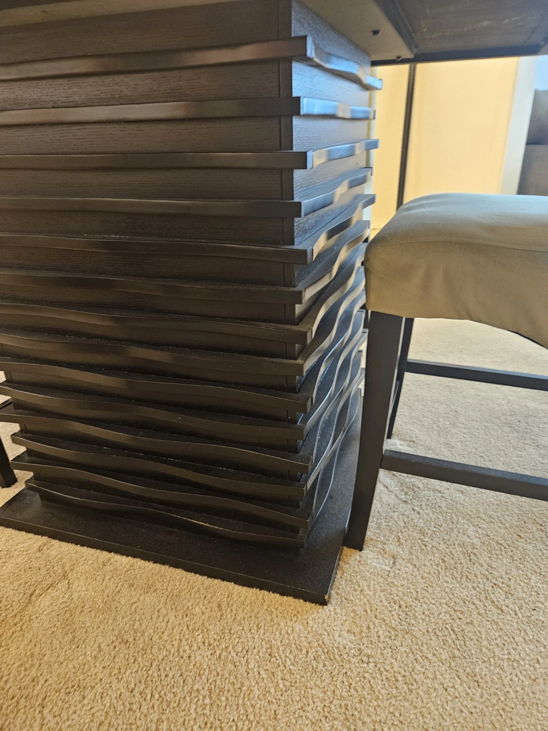 Square Counter-Height Dining Table with 4 Chairs - photo 3