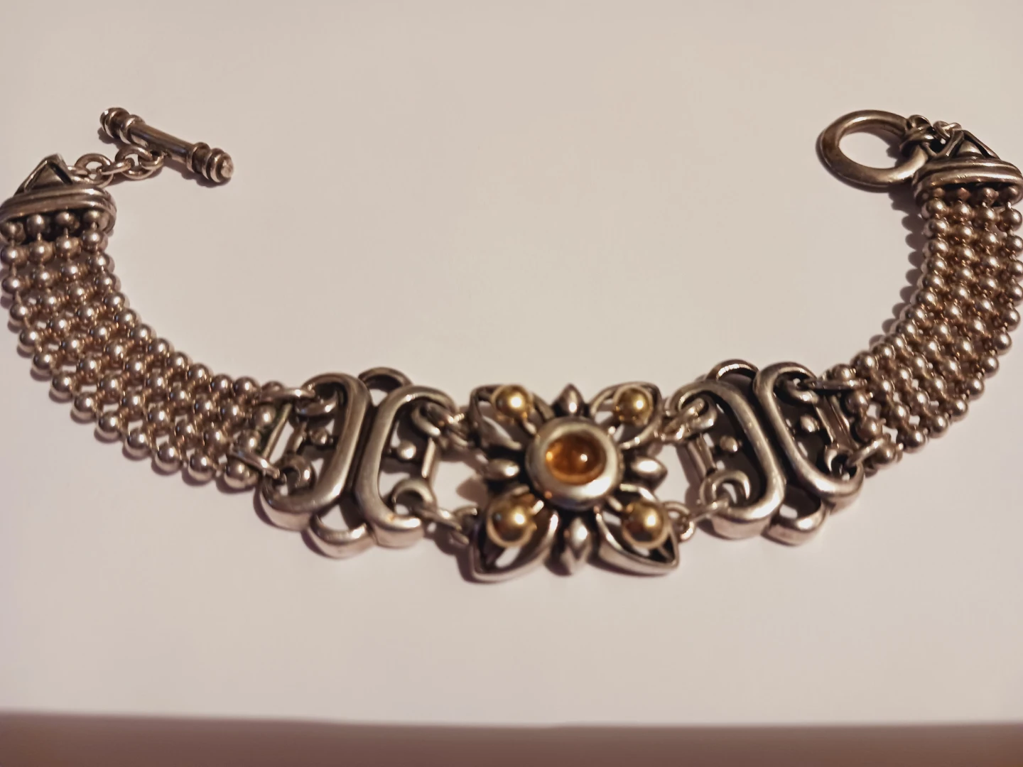 FINESTRA Designer Signed Sterling Silver Citrine Bracelet - photo 2