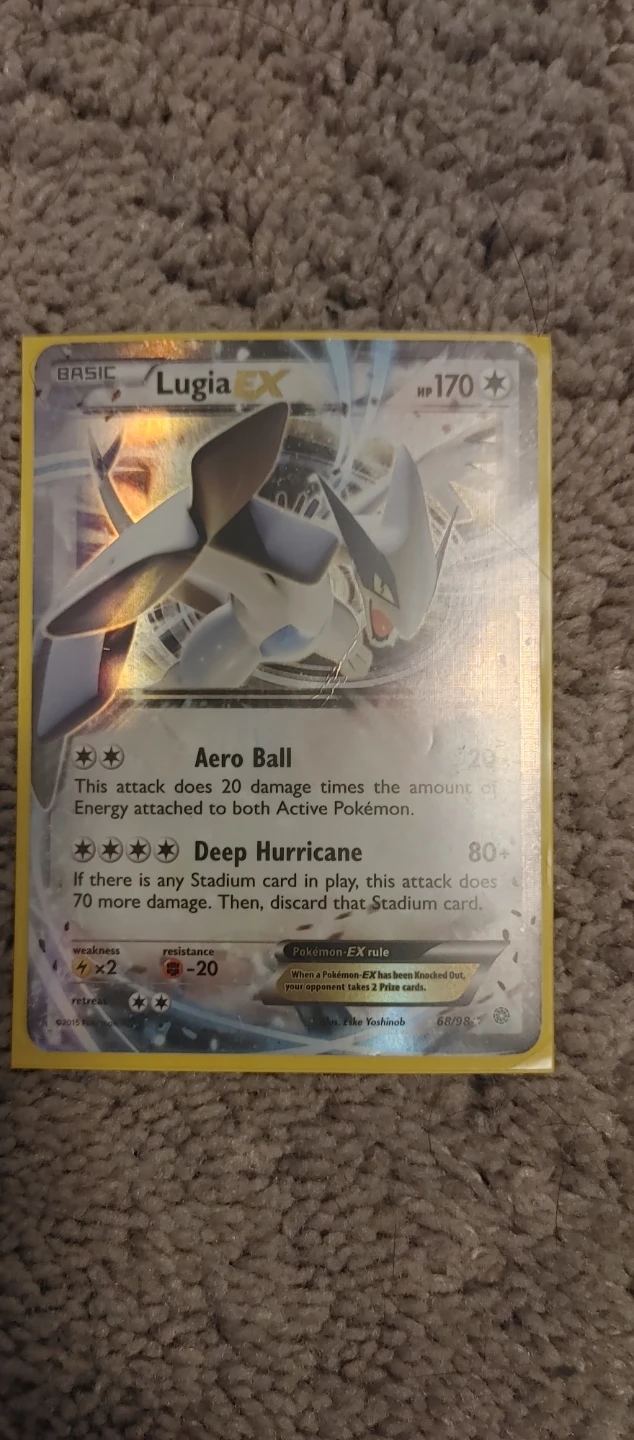 Pokémon Lugia EX Card 68/98