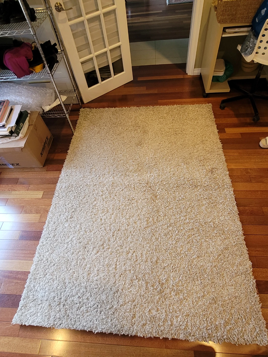 Shag area rug 5'x7' in Oatmeal/Beige - photo 4