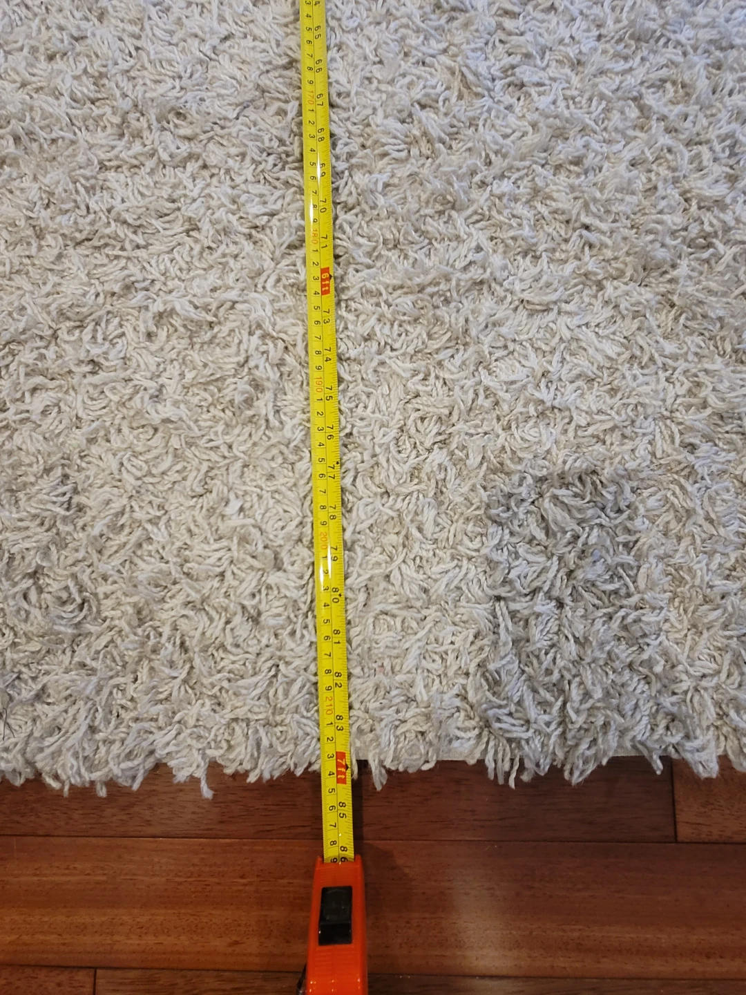 Shag area rug 5'x7' in Oatmeal/Beige - photo 5