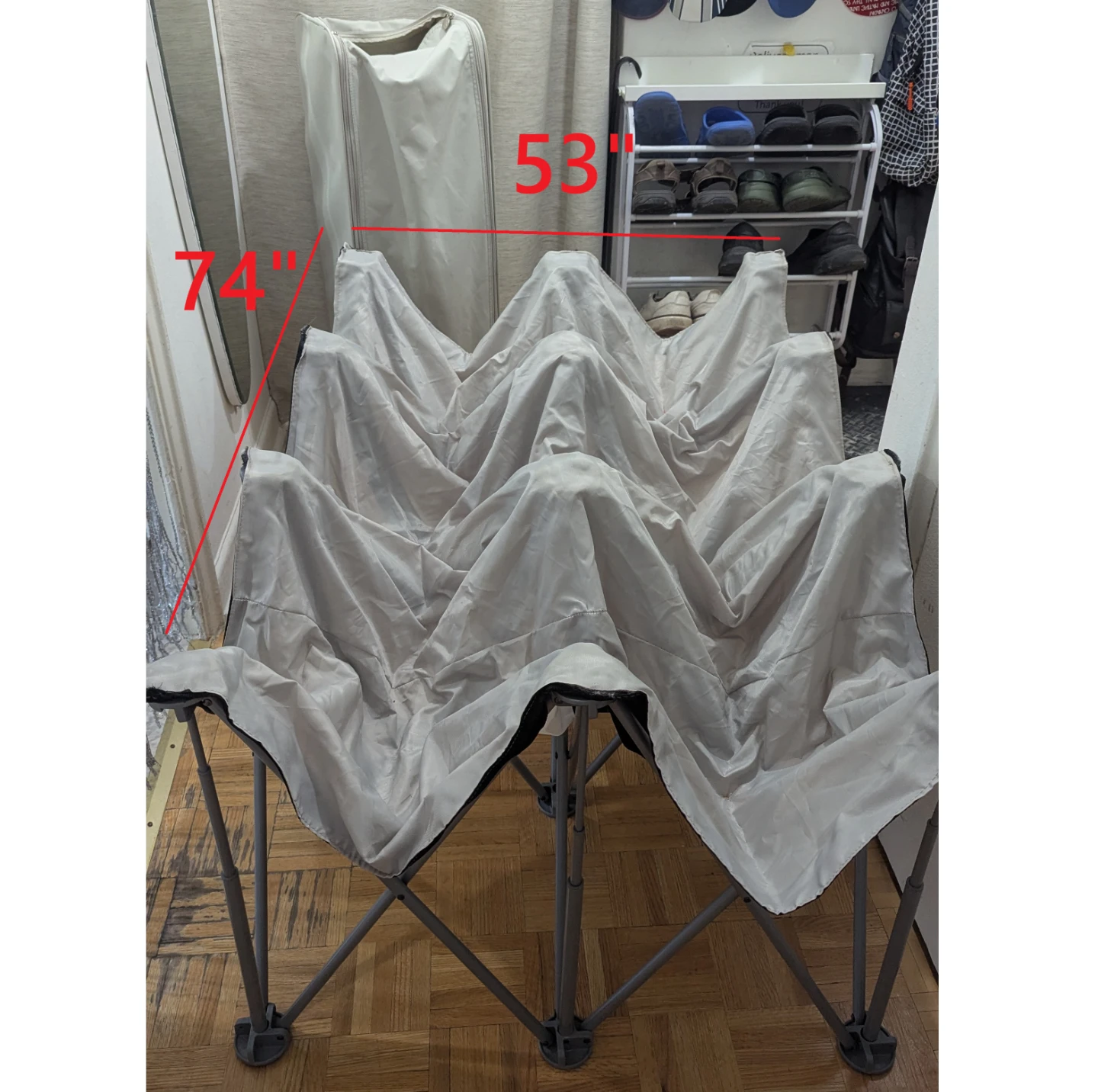 74"x53" Full\Double Size Folding Outdoor Camping Cot, Bed Frame
