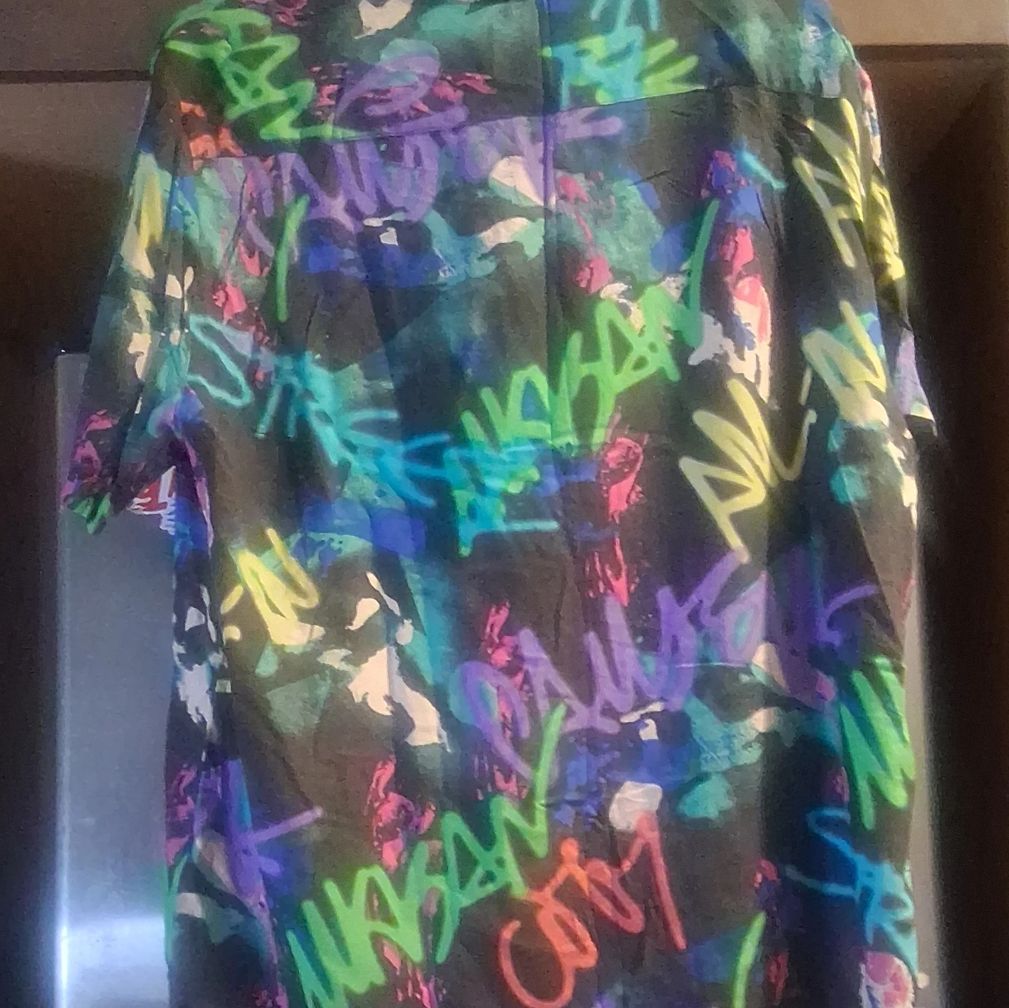 CACTUS MAN RICKY SINGH Graffiti Short Sleeve Button Up Shirt XL - photo 3