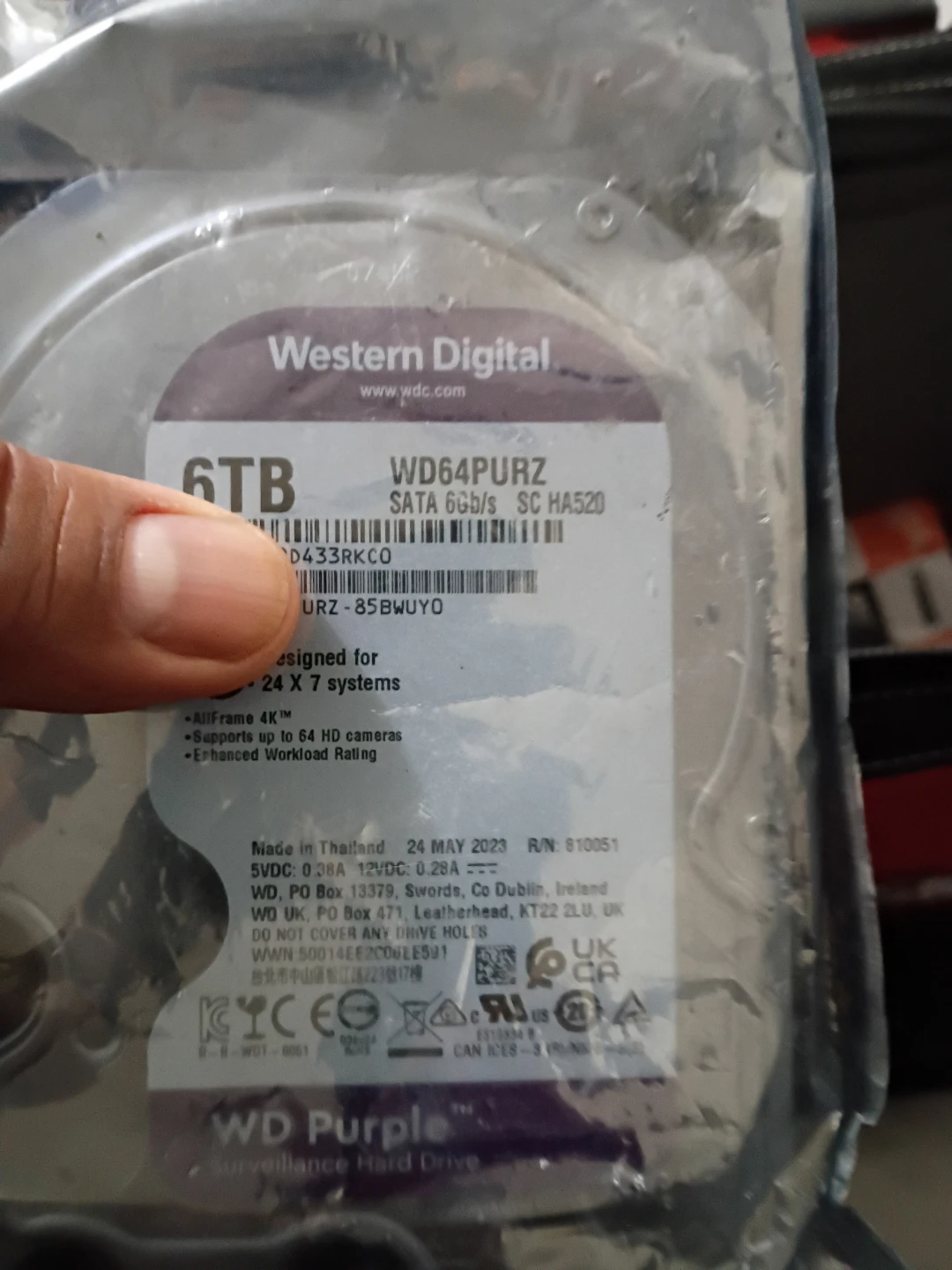 Western Digital 6TB WD64PURZ Surveillance Hard Drive - photo 3