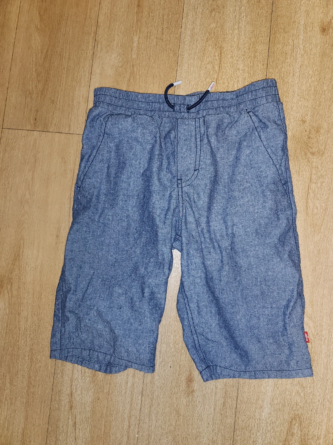 Levi's Blue Chambray Drawstring Shorts