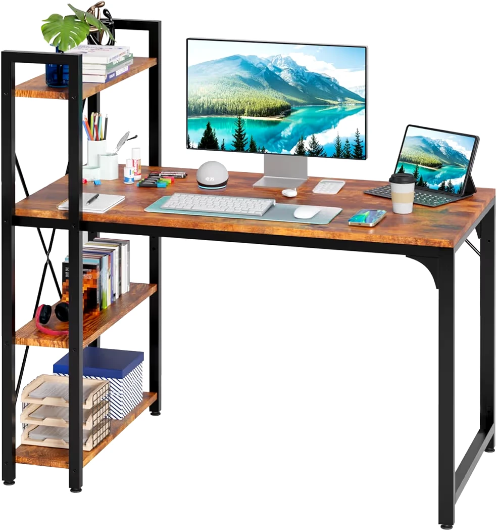 Computer Desk with Shelves