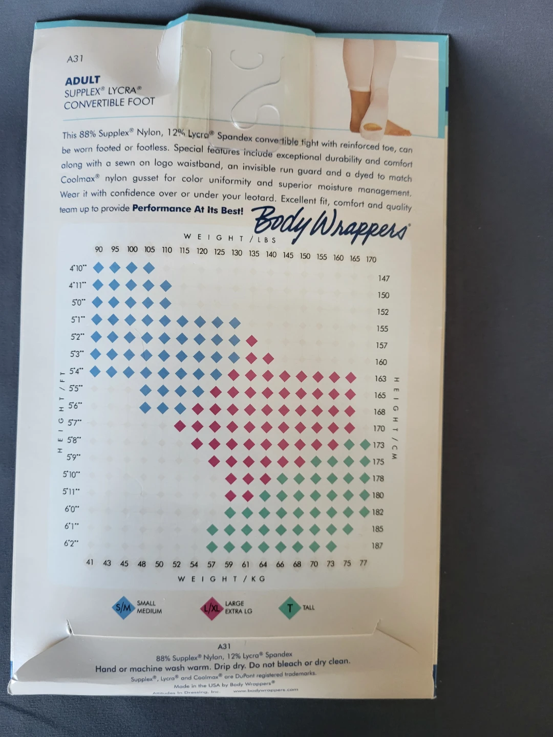 Body Wrappers Adult Convertible Foot Tights - photo 2