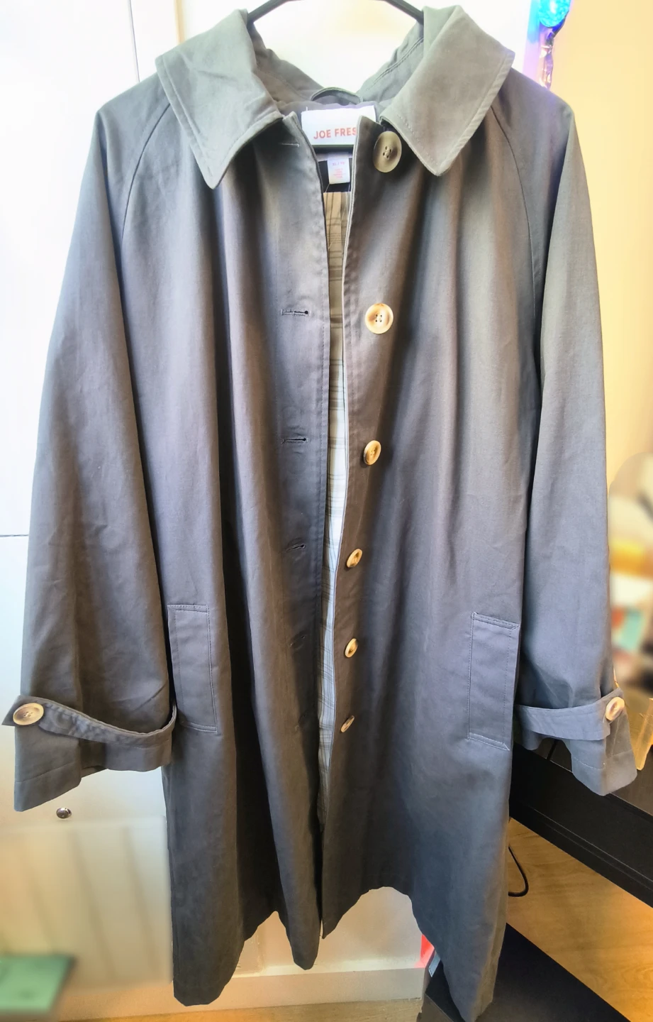 Joe Fresh Gray Trench Coat XL