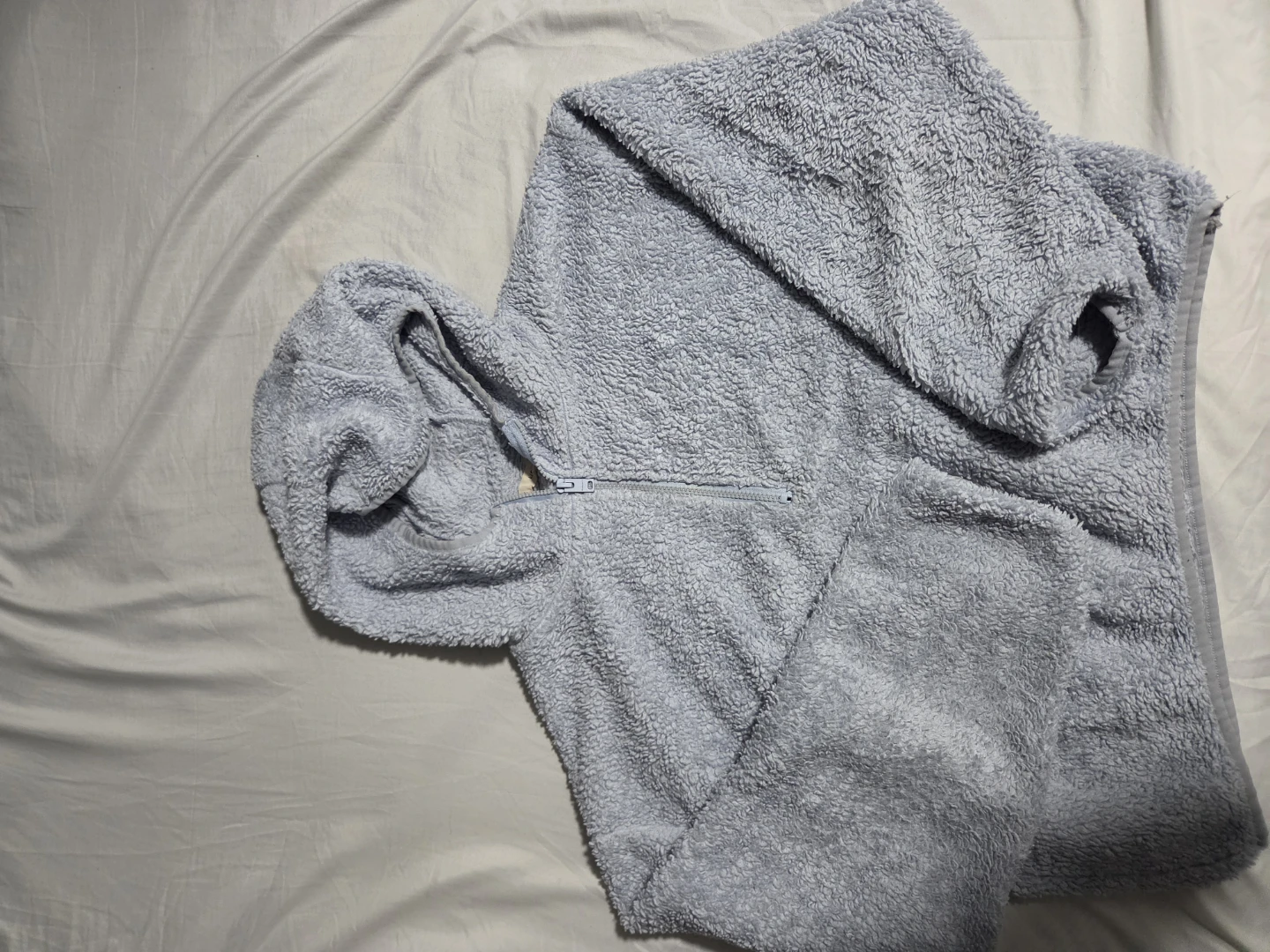 Light Blue Fleece Pullover