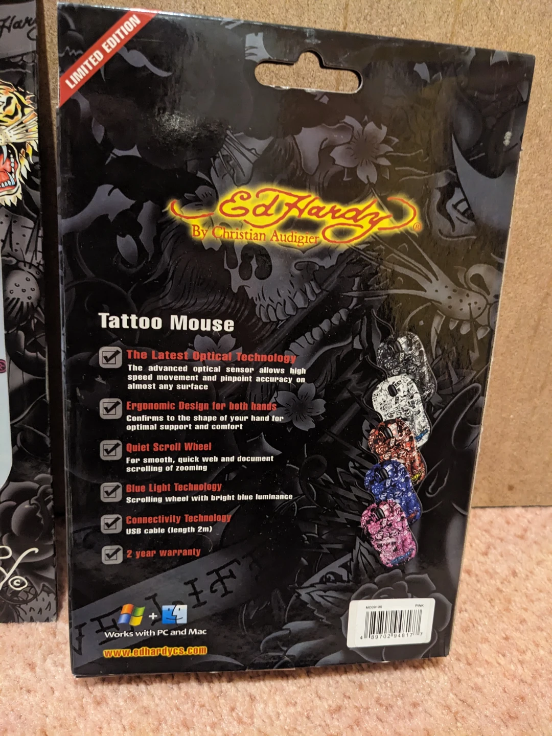 New Ed Hardy Tattoo Mouse Pad and Mouse Combo - photo 4