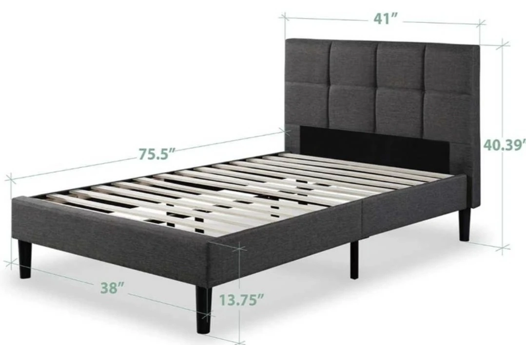 Grey Tufted Upholstered Bed Frame - Twin - photo 2