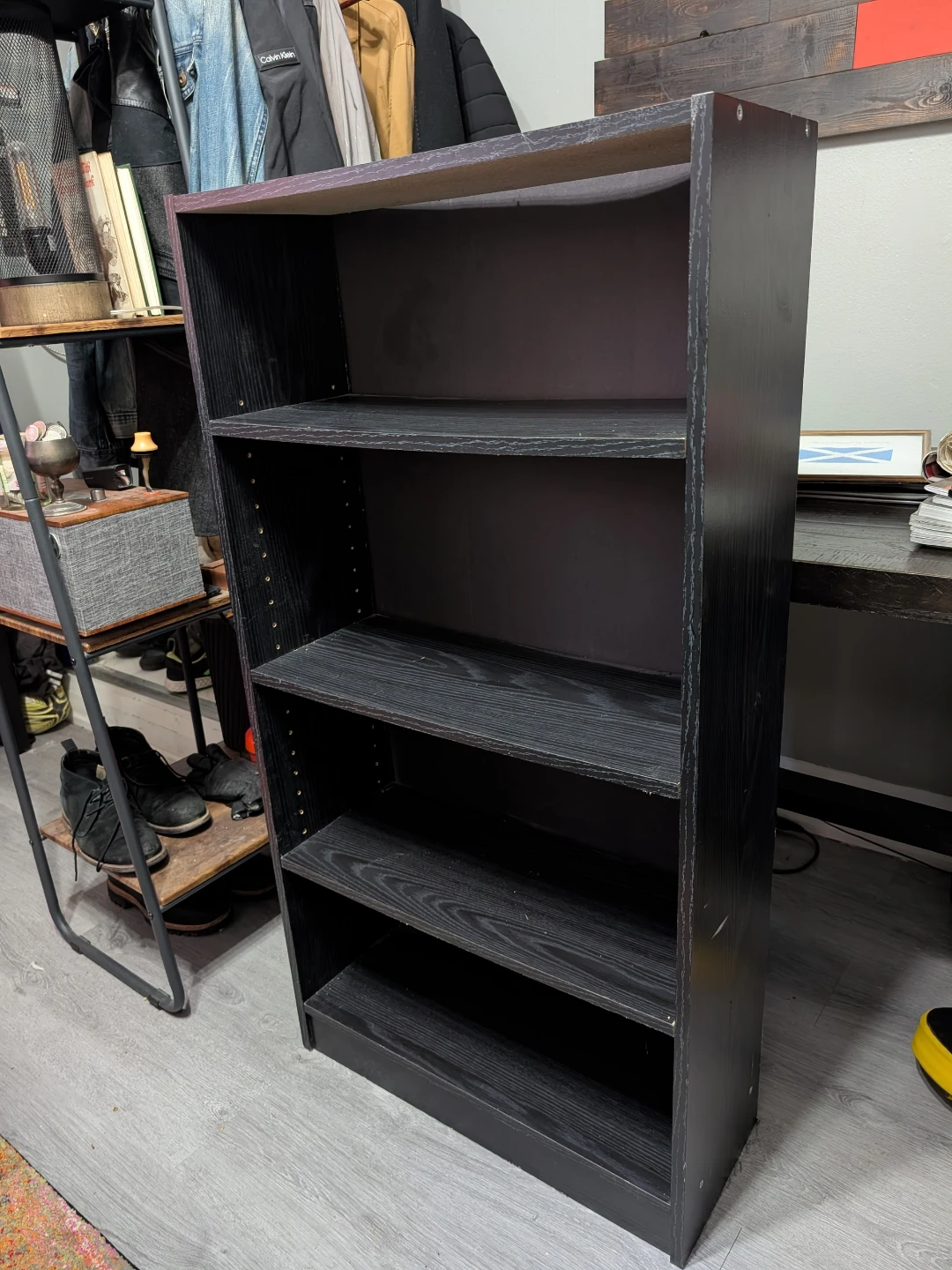 Black 4-Shelf Bookcase