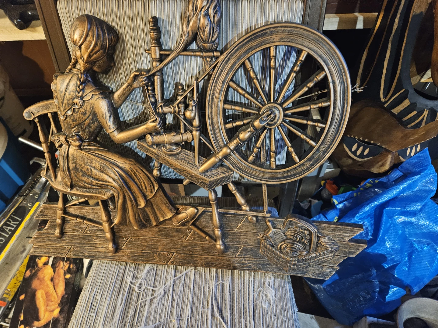 Vintage Spinning Wheel Wall Art - photo 3