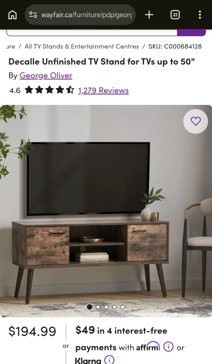 50" TV stand - photo 5