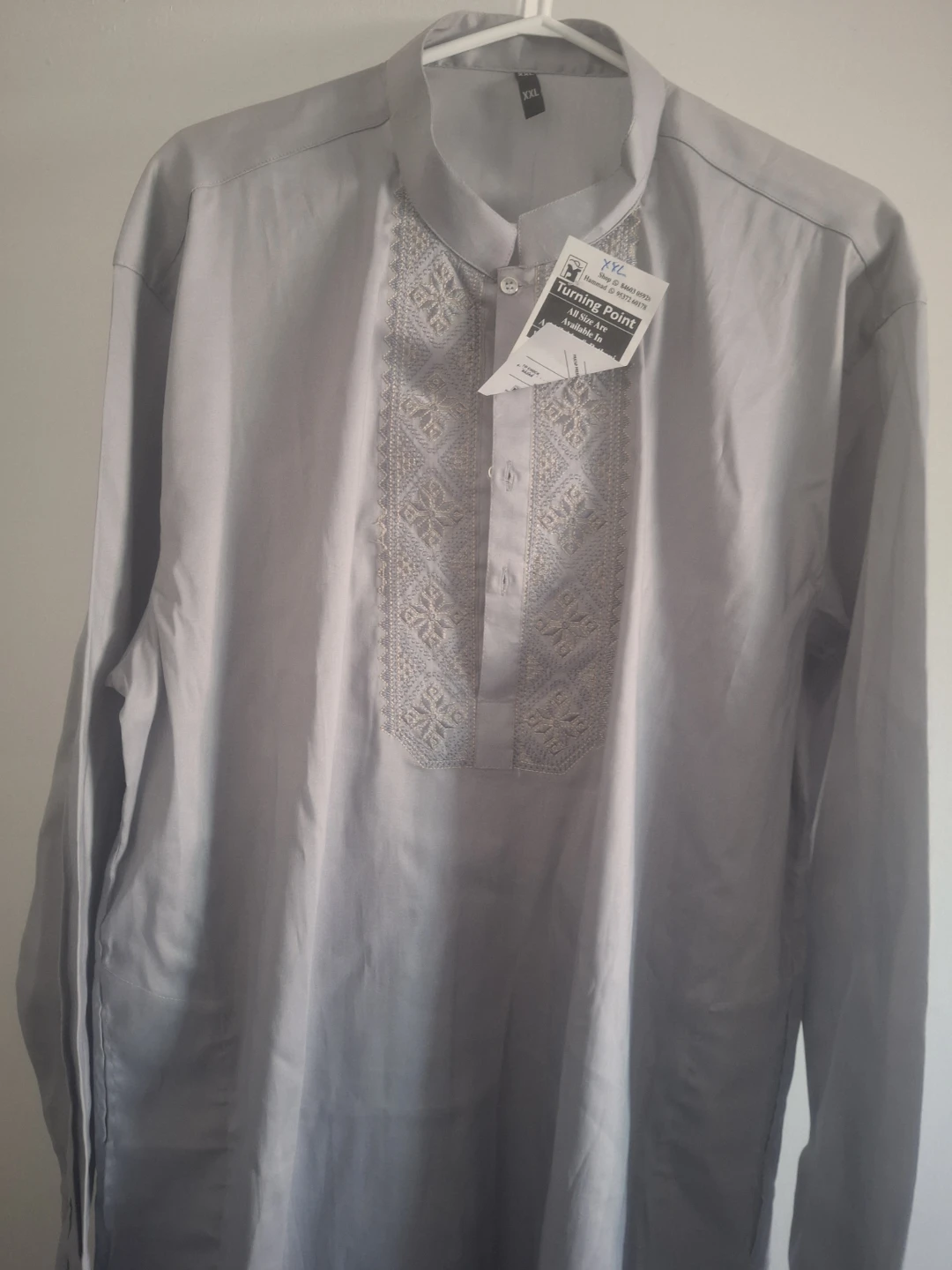 Turning Point Men's Grey Kurta and Pants Set - XXL - photo 2