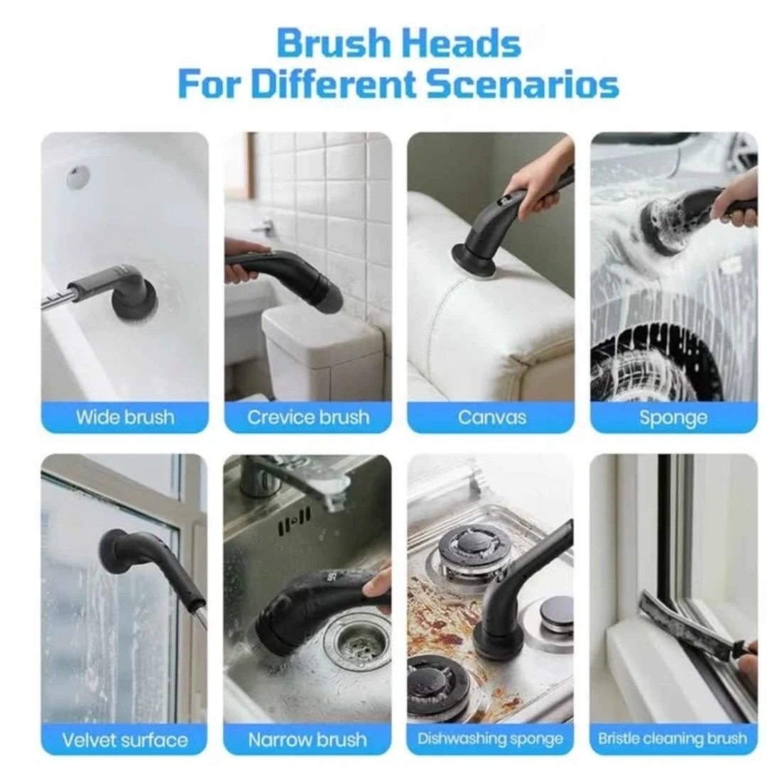 Waterproof Electric Spin Scrubber with Handle - photo 2