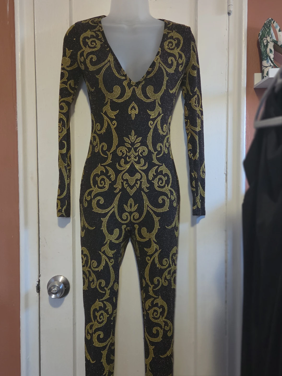 Sparkly Black and Gold Jumpsuit