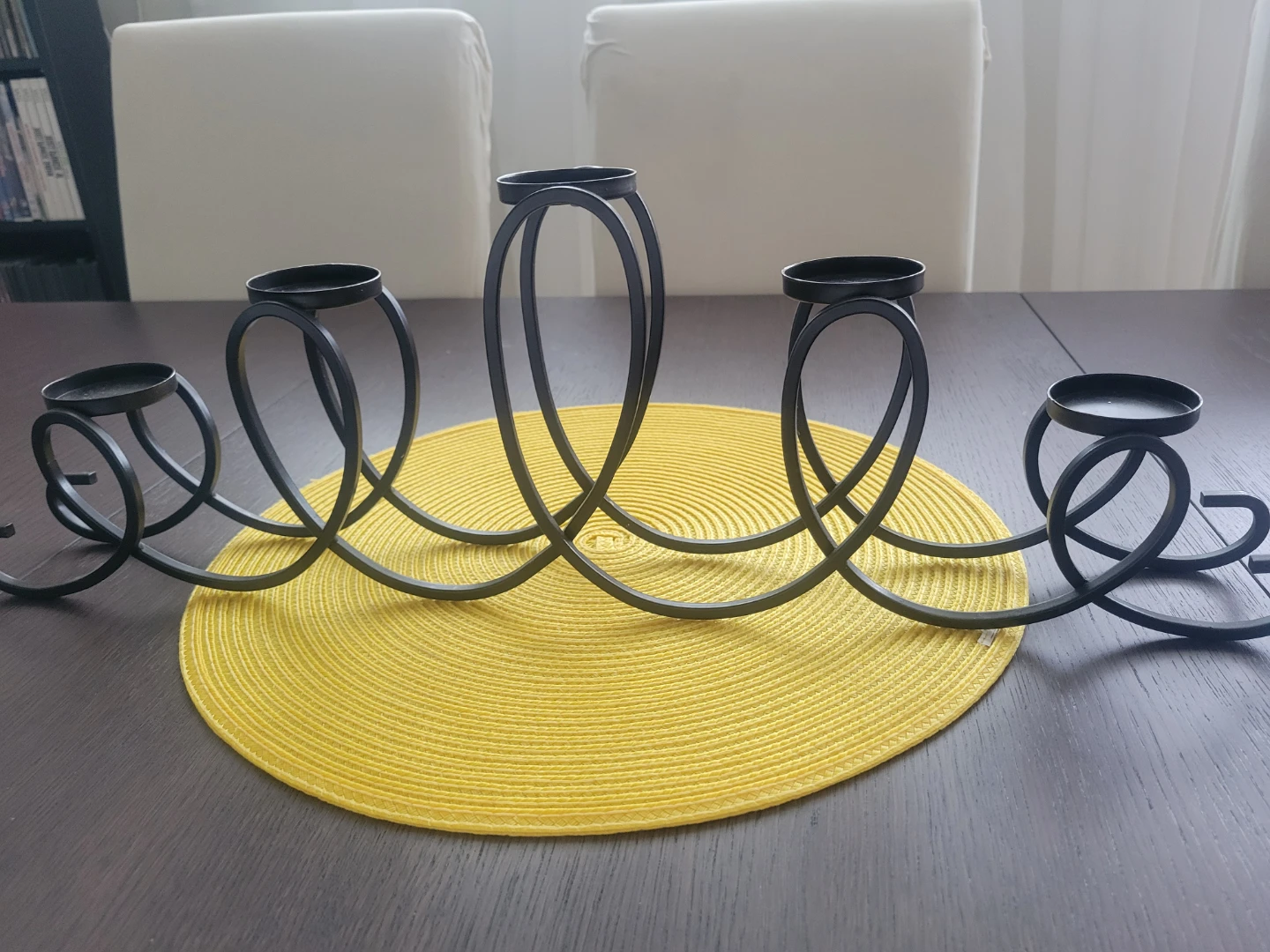 Black Metal 5-Candle Candelabra - photo 2