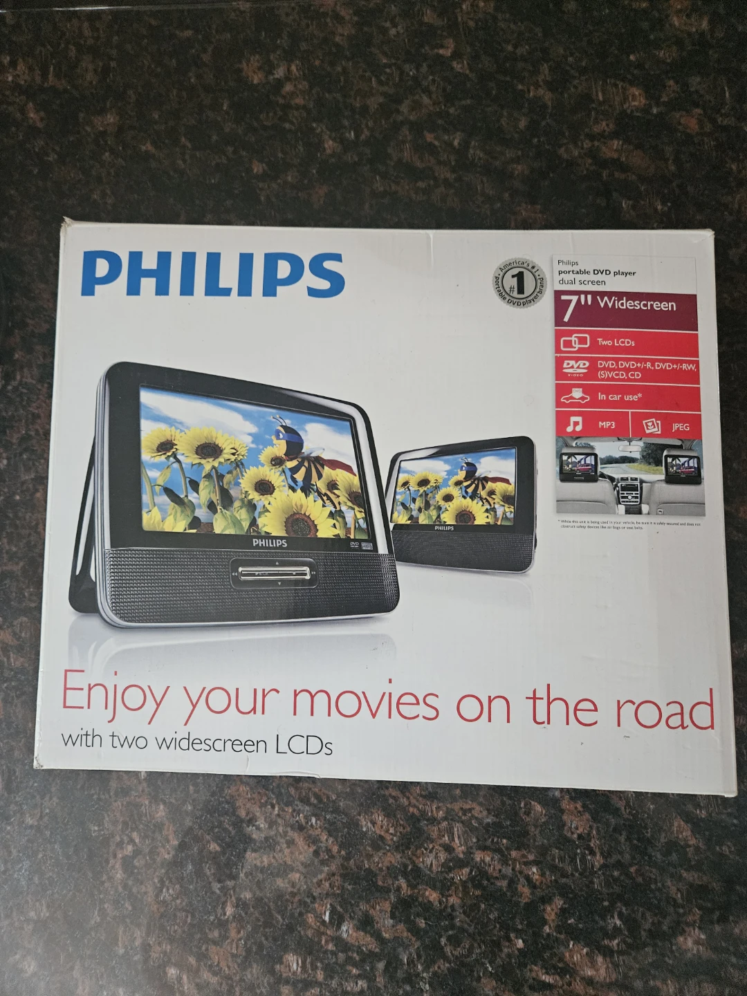 Philips 7" Widescreen Portable Dual Screen DVD Player
