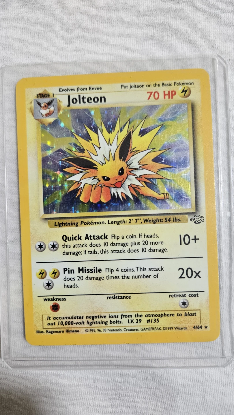 Jolteon Holo Jungle Pokemon Card