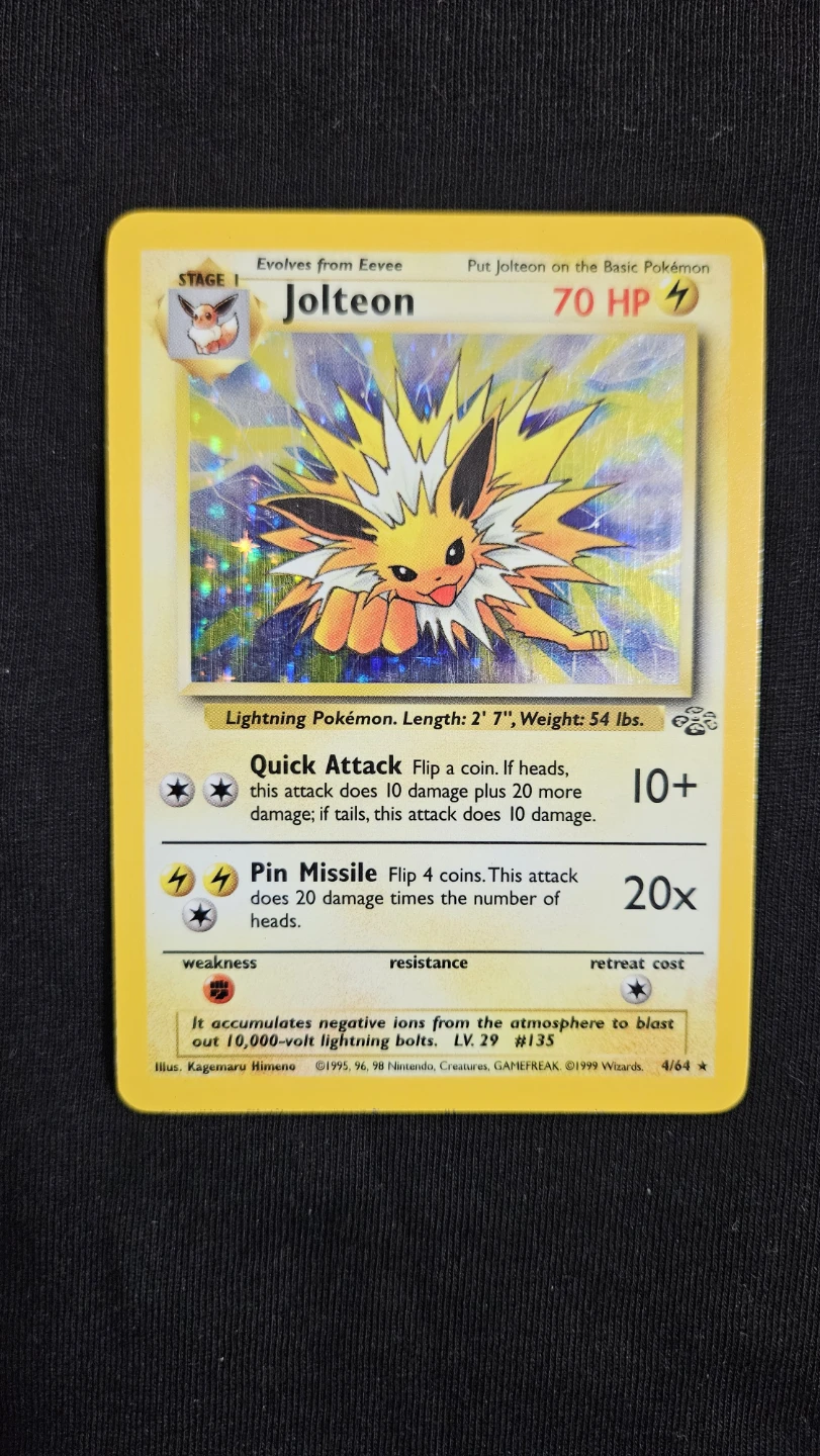Jolteon Holo Jungle Pokemon Card - photo 2