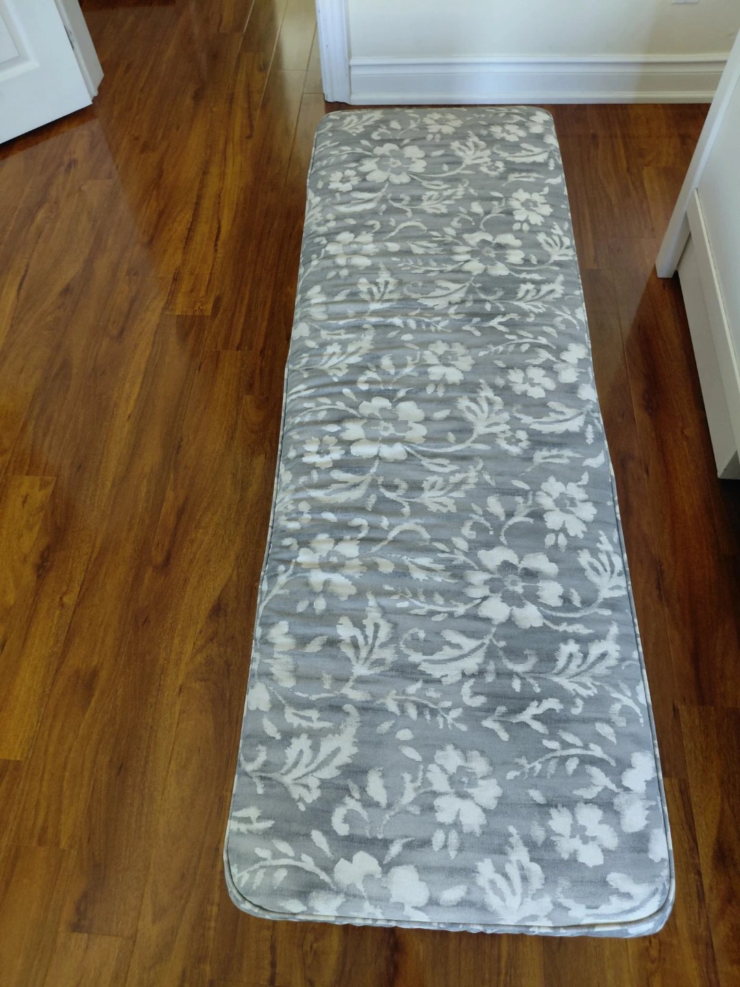 Storage Bench Ottoman - Grey Floral - photo 2