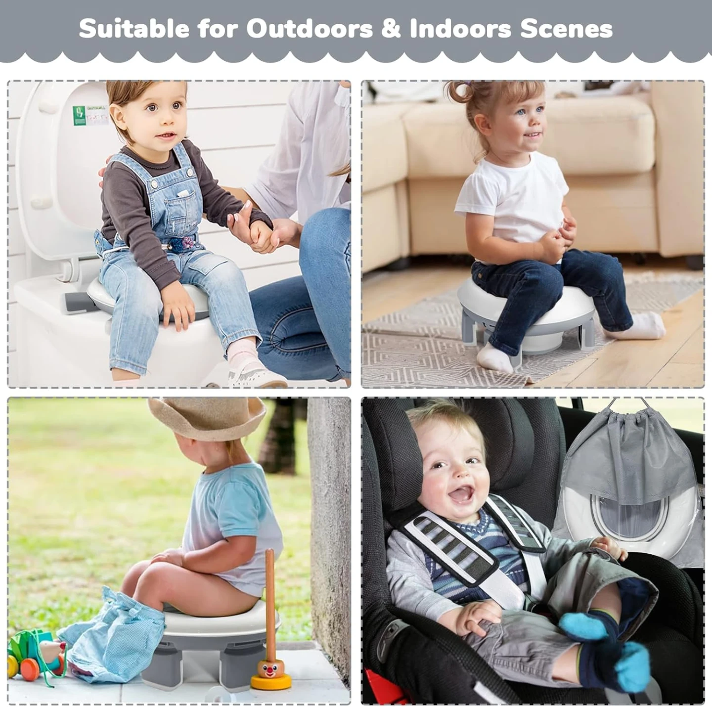 DEANIC 2-in-1 Foldable Travel Potty, Portable Toddler Potty - photo 2
