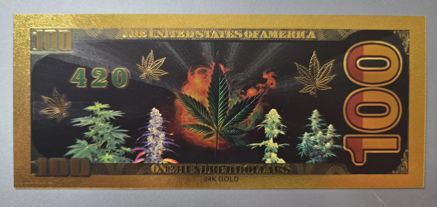 Gold Legal 4 Fun Marijuana Banknotes (1 Million & 100) - photo 2