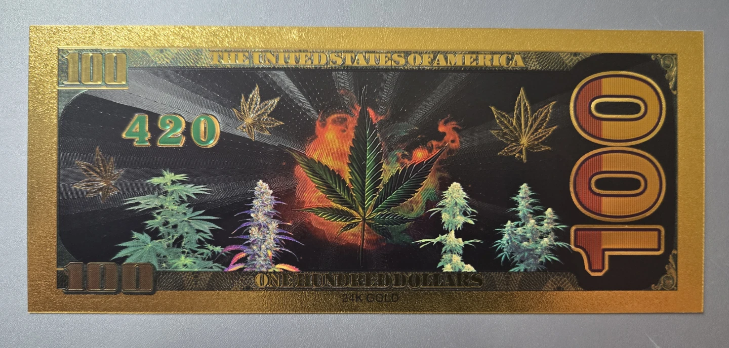 Gold Legal 4 Fun Marijuana Banknotes (1 Million & 100) - photo 4