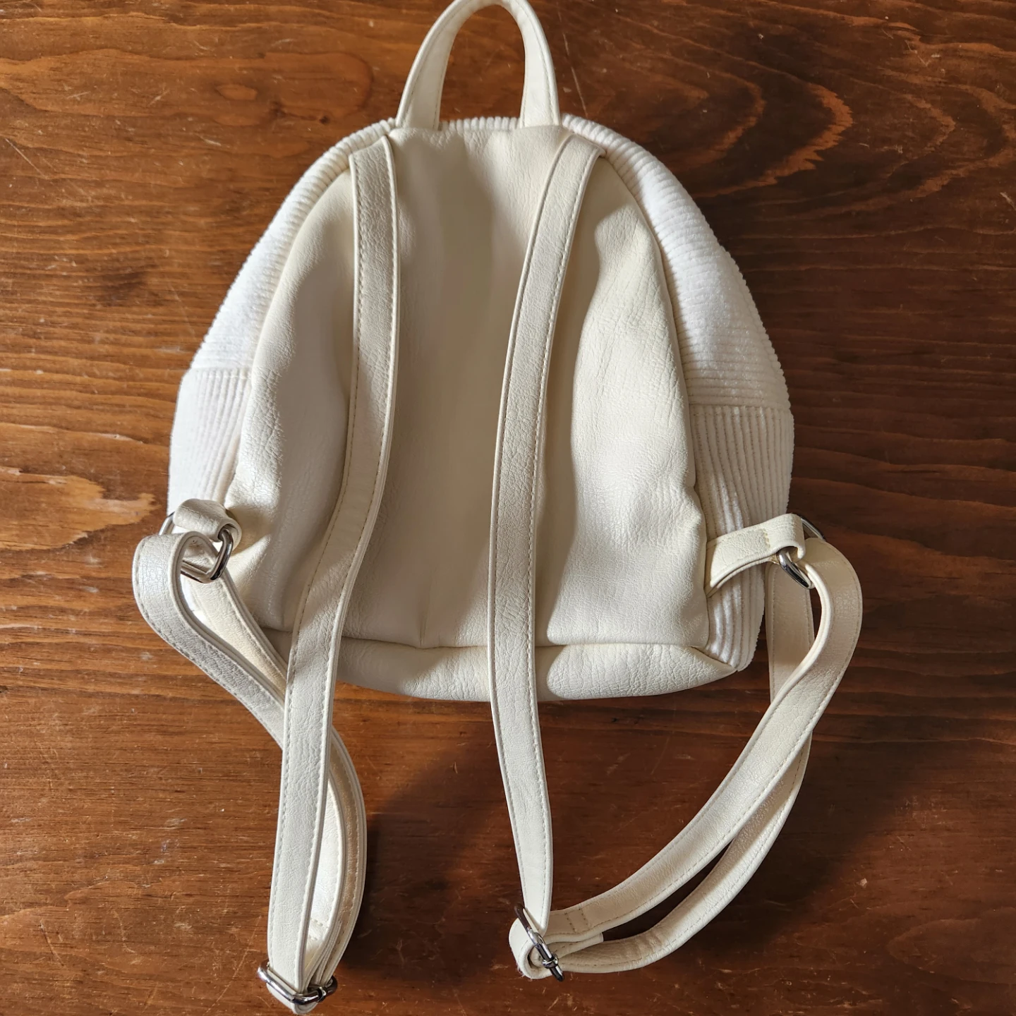 Cream Corduroy Mini Backpack - photo 2