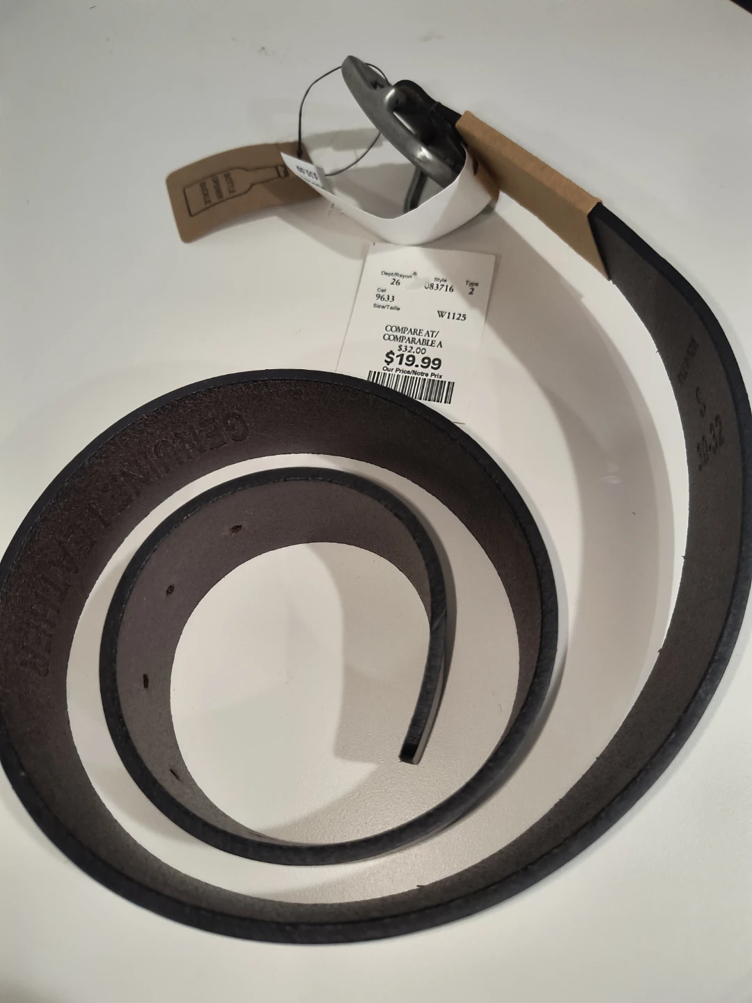 Stone Mountain Genuine Leather Belt Size S/30-32
