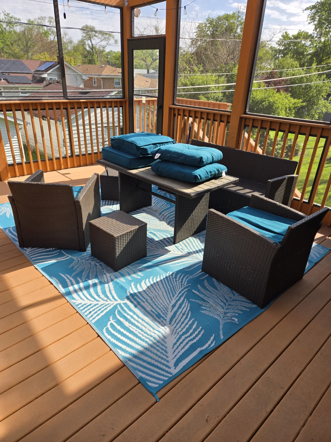 Wicker Patio Furniture Set with Cushions
