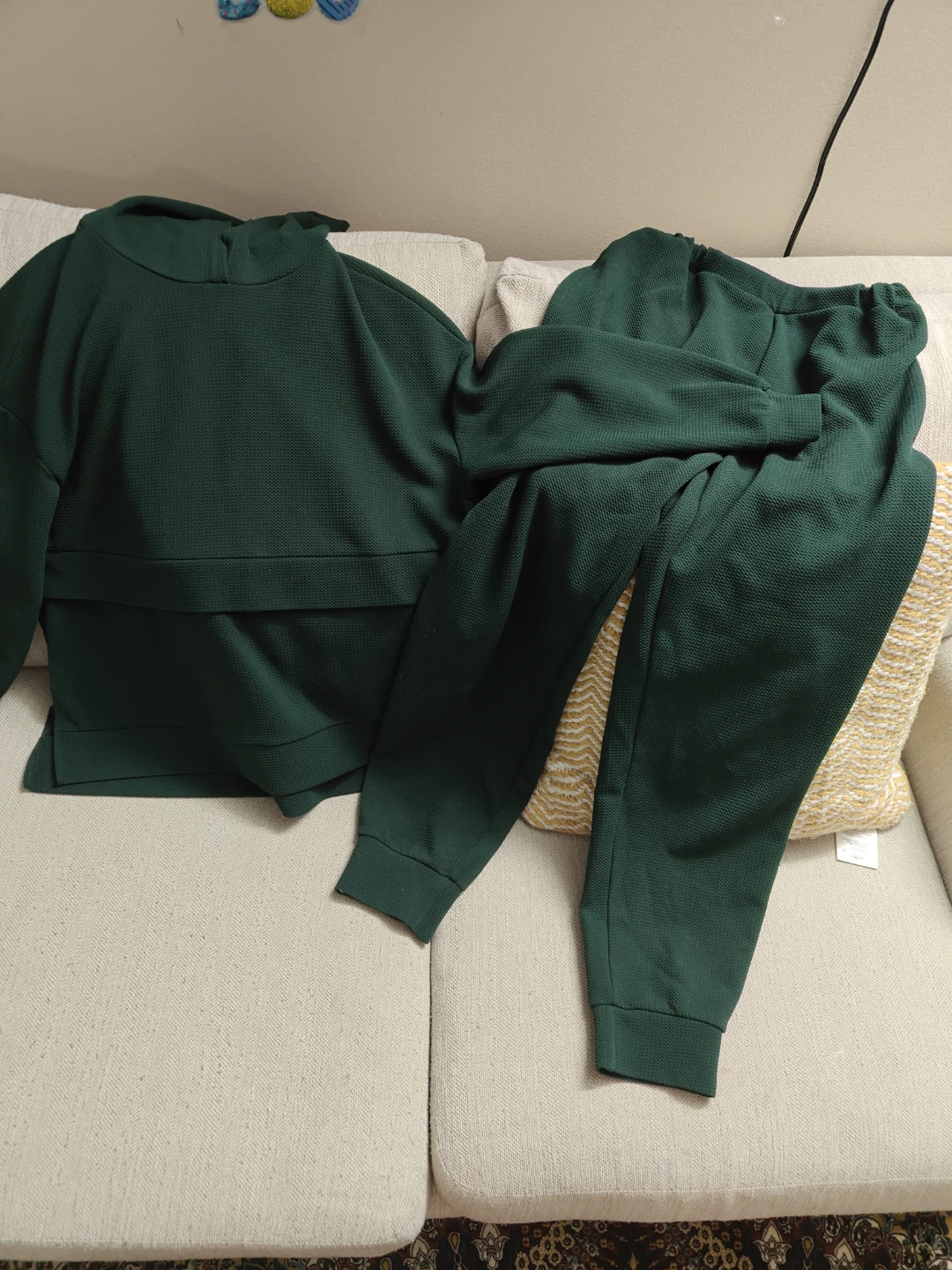 SHEIN Green Waffle Knit Tracksuit Size 12Y