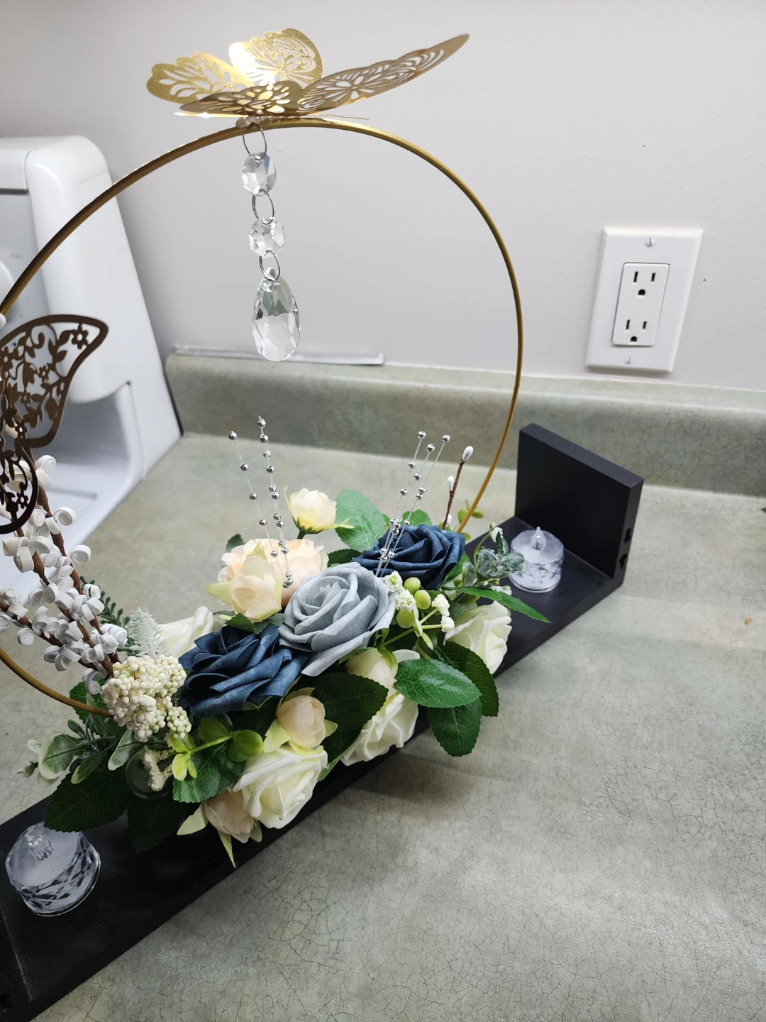 Artificial Flower Arrangement with Butterflies - photo 2